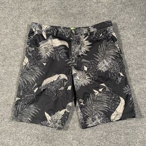 Hugo Boss Liern 2 Praying Mantis Print Floral Shorts Mens Size 34 Slim Fit Chino